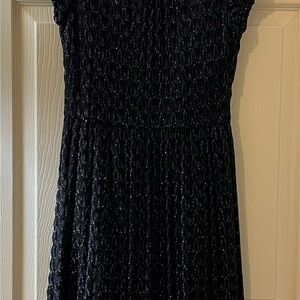 Maggy London Shimmering Black Midi Dress